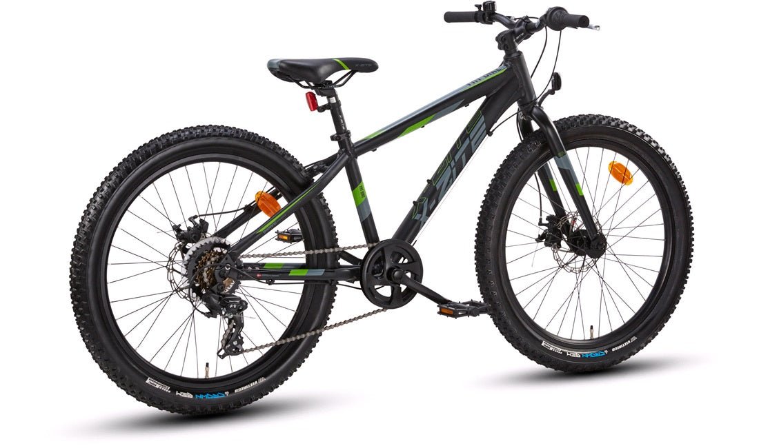 Fatbike MTB alu 24" 7 - speed Svart/Grøn - RX Sport
