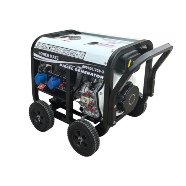 Strømaggregater Power Mate 8000DE dieselaggregat 3 fase 230V