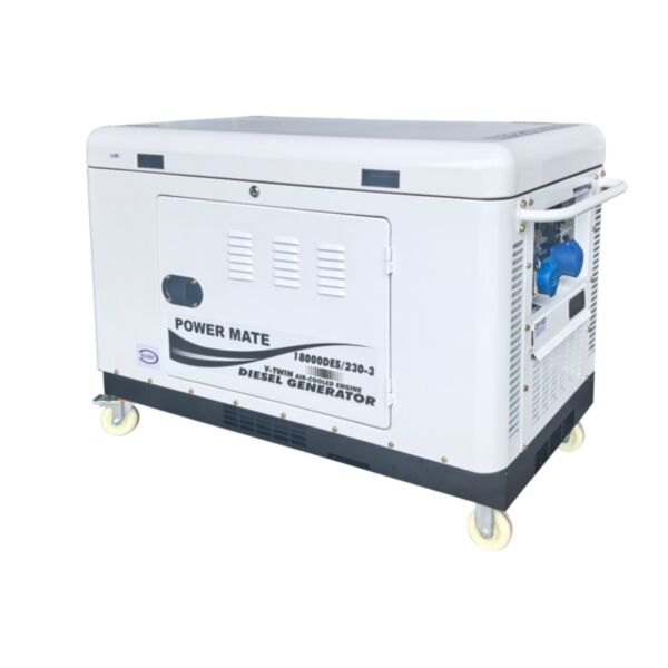 Strømaggregater Power Mate 18000DES dieselaggregat 13kw 230v 3 fase