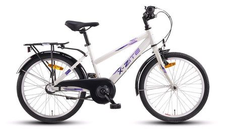 Juniorsykkel 20" 3 - gir hvit/lilla - RX Sport