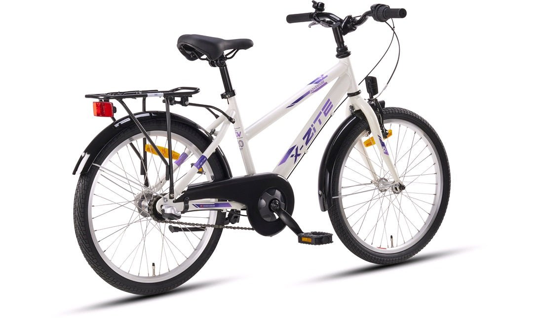 Juniorsykkel 20" 3 - gir hvit/lilla - RX Sport