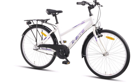 Juniorsykkel 24" 3 - gir hvit/lilla - RX Sport