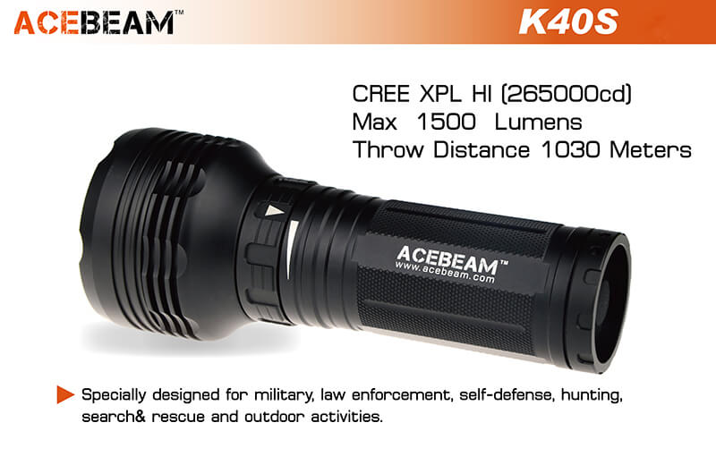 Lommelykt K40S - 1500 Lumen