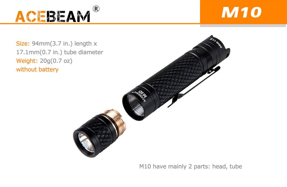 Lommelykt M10 - 224 Lumen