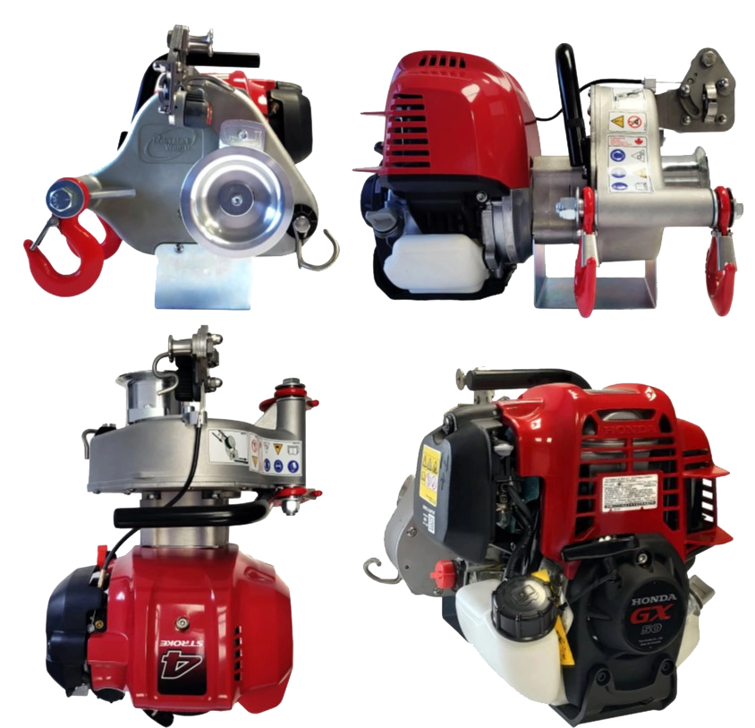 Vinsj bærbar PCW4000 med Hondas 4-takts GX50 360 gr