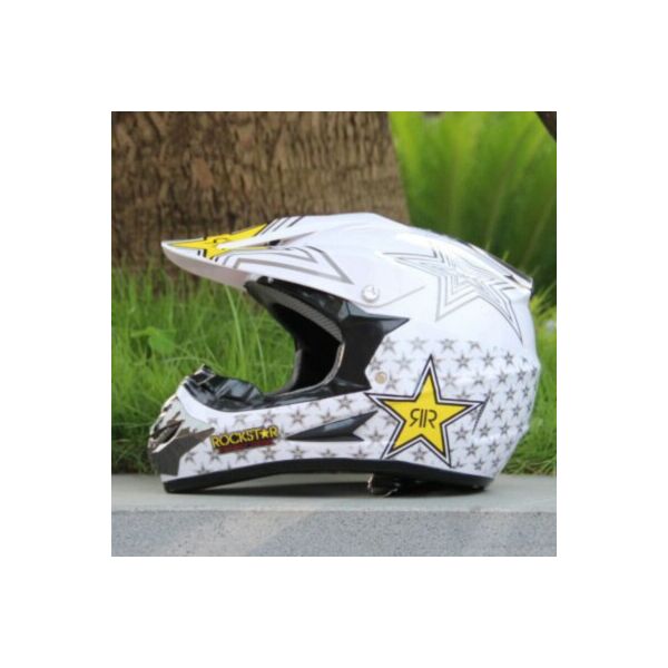 Hjelm Rockstar Hvit Str XL