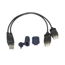 USB Splitter m/vanntette hetter L=15cm