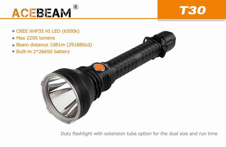 Lommelykt T30 - 2200 Lumen