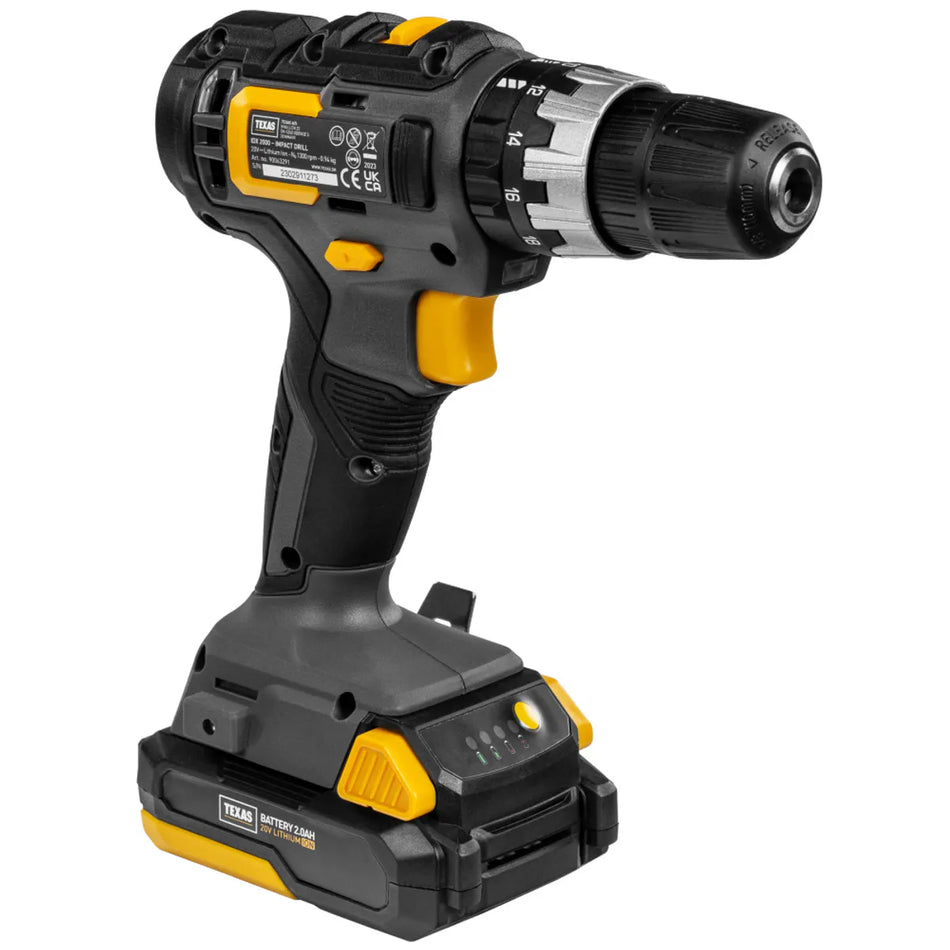 Texas slagbormaskin batteri 20V u/bat og lader 90063291