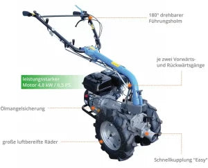 Güde Agro GME Tohjulstraktor / Kombimaskin 8i1 Basis