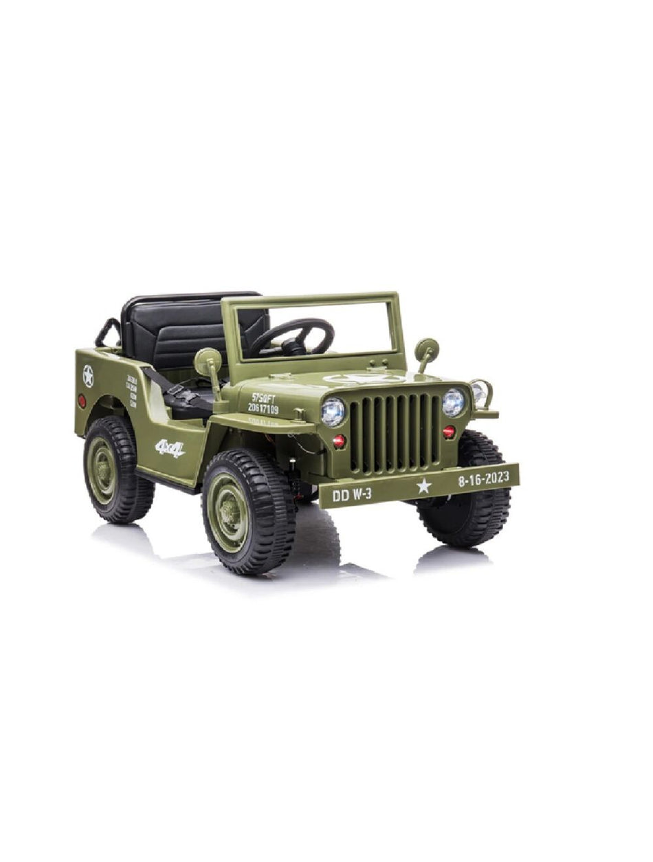 Willys Jeep elektrisk barnebil 12v 4x4 gummihjul
