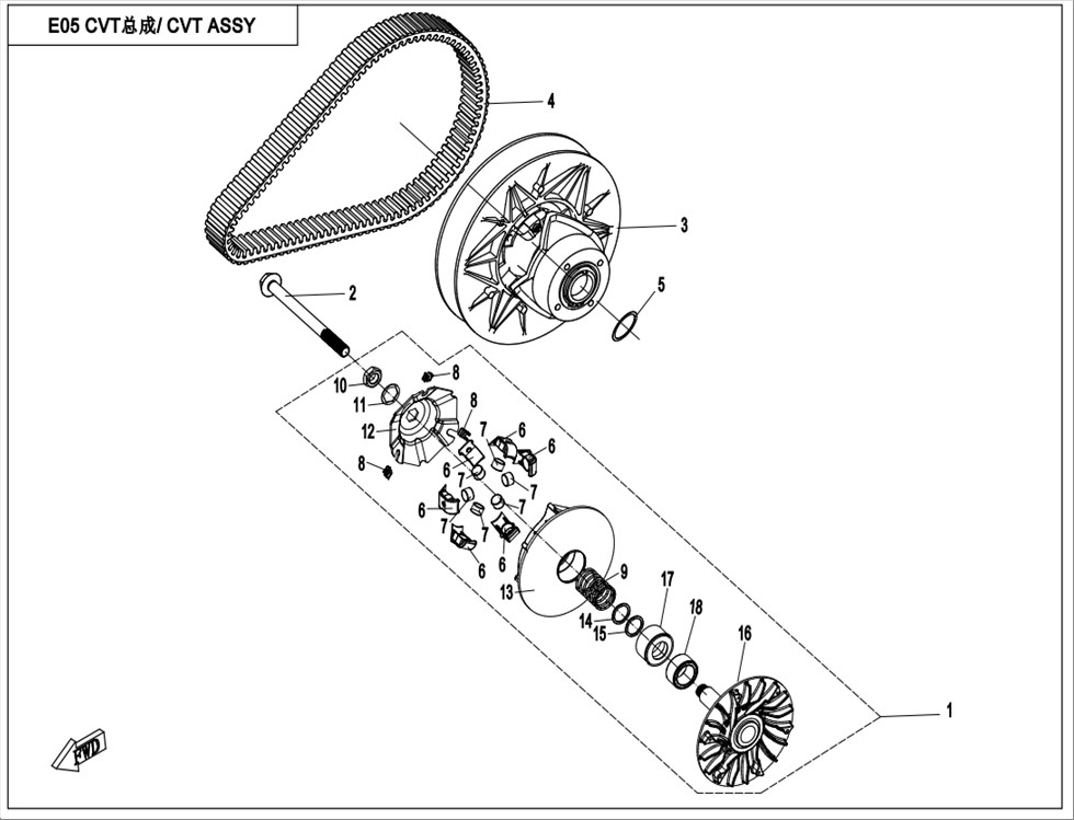 CF400AU-L_2016, CVT ASSY - (IP)