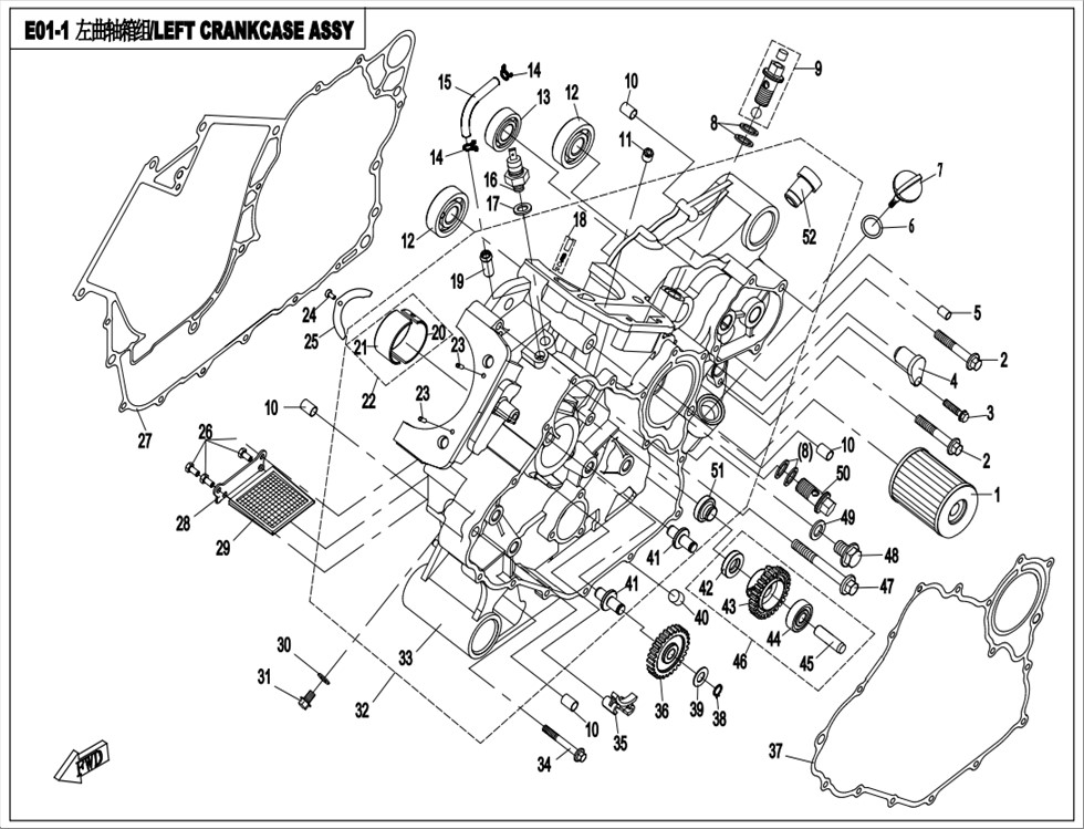 CF800-2_2014, LEFT CRANKCASE ASSY - (IP)