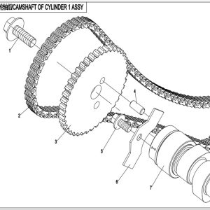 CF800-2_2014, CAMSHAFT OF CYLINDER 1 ASSY - (IP)