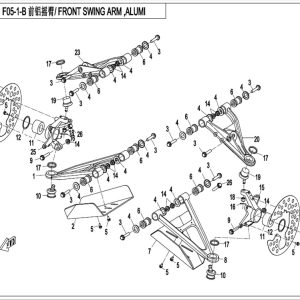 CF800-2_2016, FRONT SWING ARM ASSY,ALUMI - (IP)