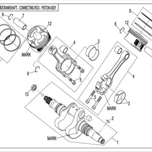 CF800-2_2016, CRANKSHAFT & CONNECTING ROD & PISTON ASSY. - (IP)