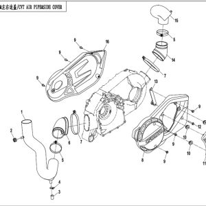 CF800ATR_2016, CVT AIR PIPE&SIDE COVER - (IP)