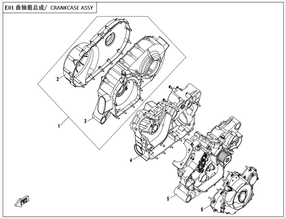 CF800ATR_2016, CRANKCASE ASSY - (IP)