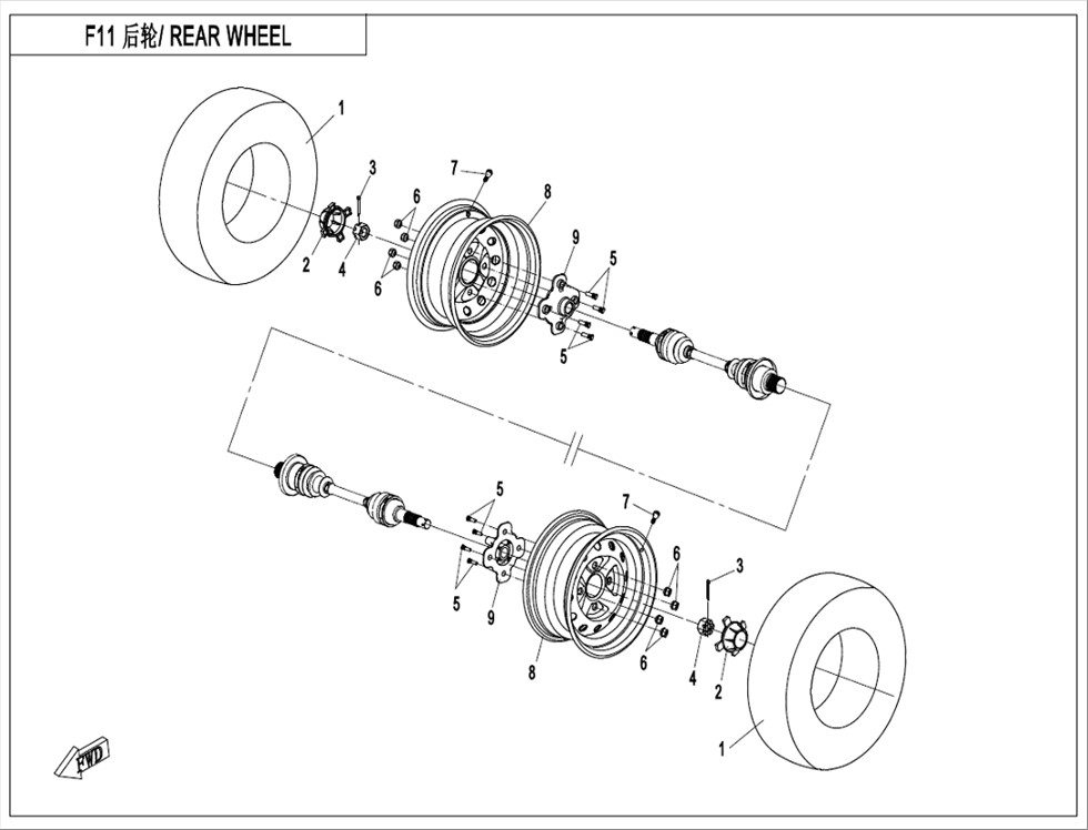 CF400ATR-4L(SS)-2024, REAR WHEEL - (IP)