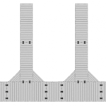 Marinabrygge Rotodock 13x1,5 meter m/3 vinger 6x1 meter, flytekapasitet 11.250kg
