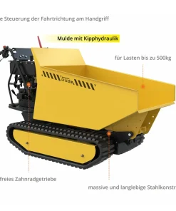 Güde 500 kg Hydraulisk Beltedumper
