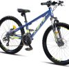 Mountainbike 24" 24.21 21-gir blå/grønn